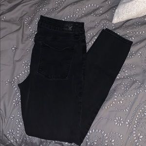 High rise black jeggings